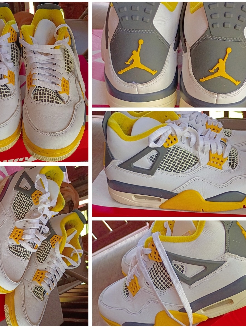 Air Jordan 4 Retro White Yellow Men’s Sneakers